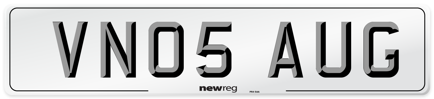VN05 AUG Number Plate from New Reg